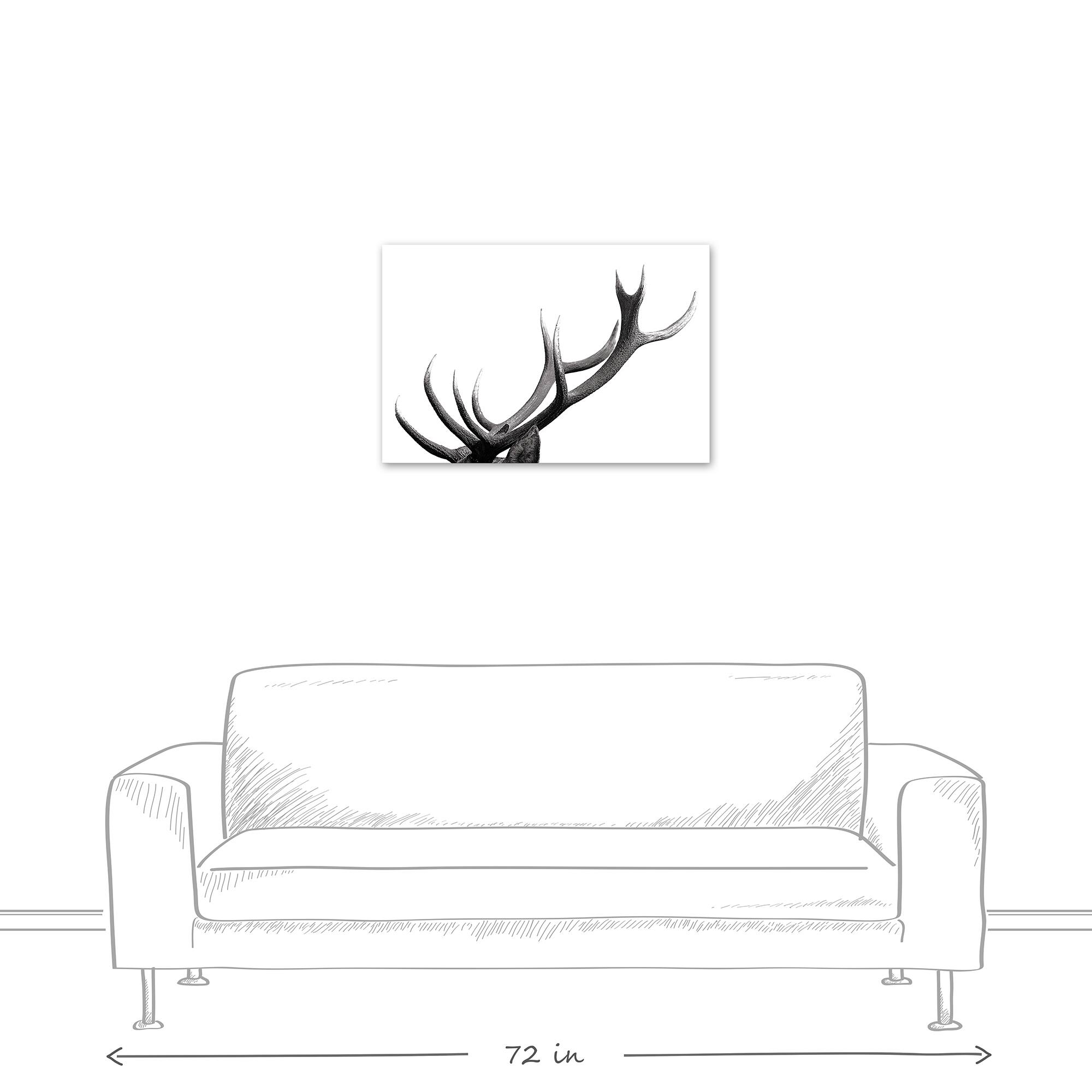 Modern Antlers 20" x 30" Canvas Wall Art